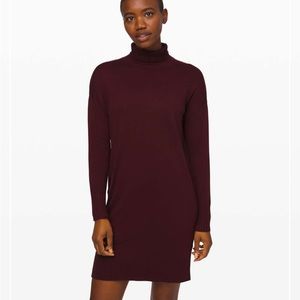EUC Lululemon Softer Still Sweater Dress Maroon Size S